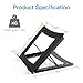Adjustable Laptop Stand - Portable Laptop Stand with 5 Tilt Levels & Anti-Slip Pads for Tablets, Computers, Foldable Laptop Riser Fits 10-15inch Notebook with Open Back for Better Airflow by HUANUO