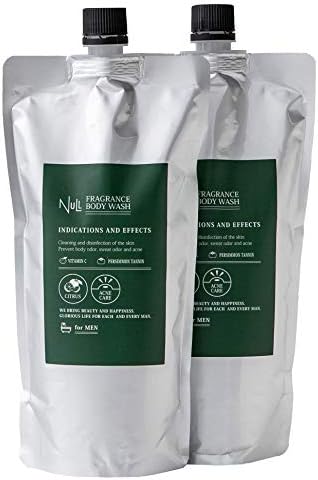 Null ボディソープ メンズ 詰め替え 2個セット 体臭 背中ニキビ お尻ニキビ を 防ぎ 加齢臭 を抑える マリンシトラス の香り 薬用 フレグランス ボディウォッシュ ボディーソープ ボディシャンプー 詰め替え用 2