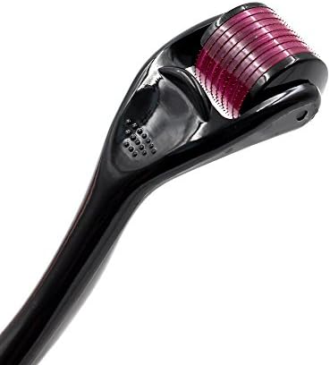 Aufgeld 540 0.2mm Titanium Microneedle Derma Roller Skin Care for Face Facial Wrinkles Hair Loss Stretch Marks Hair Regrowth Micro Needles Professional Microneedling Derma Needling Kit with Case