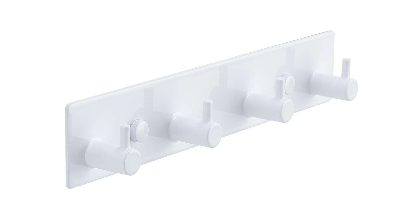 QNIIAED Coat Hooks Wall Mounted,Multipurpose Modern Stainless Steel Screw in Door Hook Metal Heavy Duty Coat Rack Row of Hook Hanger Towel Robe Clothes Hat Hook for Bathroom(White 4 Hooks)