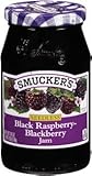 Smucker's Seedless Black Raspberry - Blackberry Jam 18oz Jar (Pack of 6)