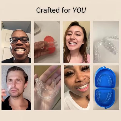 Auqewl Moldable Teeth Whitening Trays, 5 Piece Trimmable Food Grade Silicone Teeth Whitening Moulds, BPA Free Reusable Dental Trays with Storage Case for Home Use
