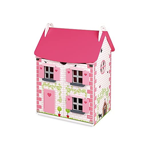 Janod Mademoiselle Doll's House 3Level Classic Wooden Dollhouse with