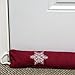Evelots Door Draft Stopper-36 Inch-Free Over the Door Hook-Heat Stay In-Burgundy