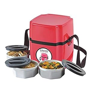 Go Hooked 3 Containers Lunch Box (RED)