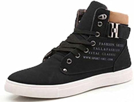 IVANCA Men's Casual Flat Lace-up Ankle Martin Boots Cotton-padded Shoes,black,7.5 B(M)