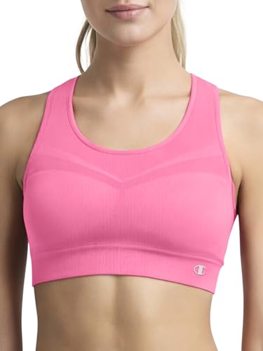 Champion Women's The Infinity Racerback Sports Bra, Moderate Support, Seamless,…