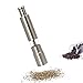 Pepper Grinder, AmazeFan Stainless Steel Pepper Mills for Grains, Spices, One Handed Operation, Table Seasoning Grinders, Lifetime Full Refund Guarantee