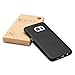 Galaxy S7 Edge Leather Case Back Cover Black - KANVASA 
