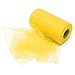 KING DO WAY TULLE Roll Spool 6''x50yd(6''x150') Wedding Party Decor,Yellow