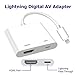 Lighting to HDMI, Lightning Digital AV Adapter, Compatible iPhone, iPad, and iPod Touch Models, with Lightning Charging Port for HD TV Monitor Projector 1080P (White)