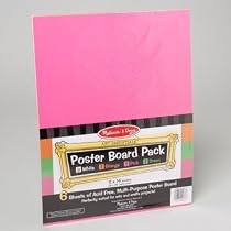 POSTER BOARD ASST MELISSA & DOUG 6 SHEETS 11 X 14, Case Pack of 80