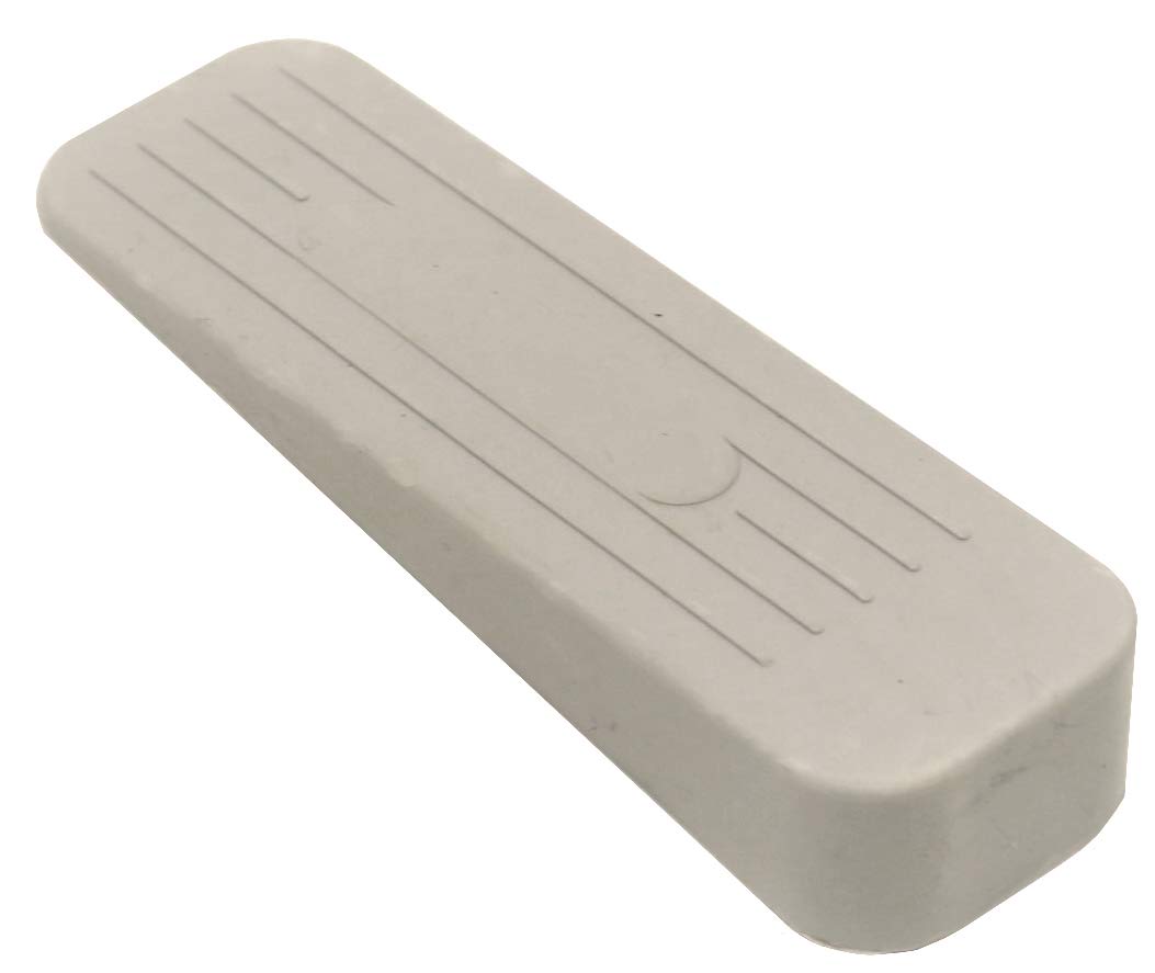 fiXte Deluxe Heavy Duty Non-Slip Rubber Door Wedge Stopper (1, Light Grey/Cream)