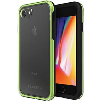 Lifeproof SLAM Series Case for iPhone 8 & 7 (ONLY) - Retail Packaging - Night Flash (Clear/Lime/Black)