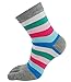 Toe Socks Women Five Toes Wicking 5 Finger Cotton Athletic Striped Crew 6 Pack