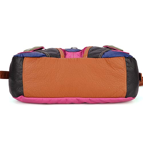 Handbag Hobo Women Handbag Roomy Multiple Pockets Street ladies' Shoulder Bag Fashion PU Tote Satchel Bag for Women - Thumbnail 5
