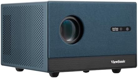 ViewSonic LX60HD 1080p LED Projector, Built-In Google TV for Smooth Home Entertainment, Auto Focus, 360-Degree Projection, and H/V Keystone for Easy Setup, Bluetooth, Wi-Fi, HDMI, and USB-C Inputs