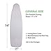HoRmi Ironing Board Cover and Pad - with Silicone Rest Iron Pad and Protective Scorch Mesh Cloth, Scorch and Stain Resistant 3 Layers Thick Padding with Elastic Edges, Fits 54 x 15 Standard Size