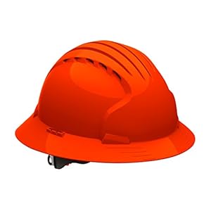 Evolution-Deluxe-6161-280-EV6161-10-Full-Brim-Hard-Hat-with-HDPE-Shell-6-Point-Polyester-Suspension-and-Wheel-Ratchet-Adjustment-VENTED-Bright-Orange