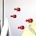 24 Fuerte Red Magnetic Pins, Pawn Style - Perfect for Fun Fridge Magnets, Whiteboards, Cabinets, Photo Magnets For Refrigerator, and More!