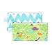 Bumkins Reusable Snack Bag Small 2 Pack, Dinos & Blue Chevron (B09)