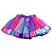 Jastore Little Kids Girls Layered Cute Ribbon Tutu Skirt Ballet Party Dress (Large/5-8 Years, A)
