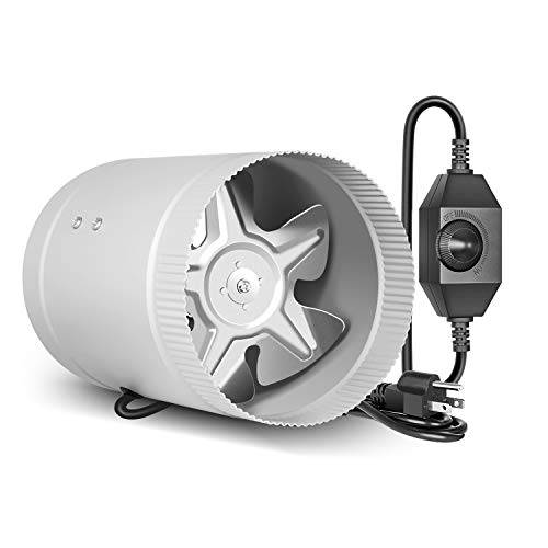 iPower 6 Inch Ventilation Booster Fan with Speed Controller for Grow