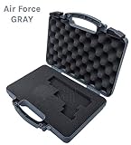 Air Force Gray - Cedar Mill Firearms Pick and Pluck Foam Hard Lockable Pistol Gun Case for Carrying 9mm Guns Handguns & Revolvers - Airline TSA Approved Flight Travel Safe Non Waterproof Box +Storage