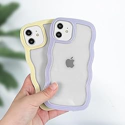 Anuck for iPhone 11 Case Wavy Edge Clear Back
