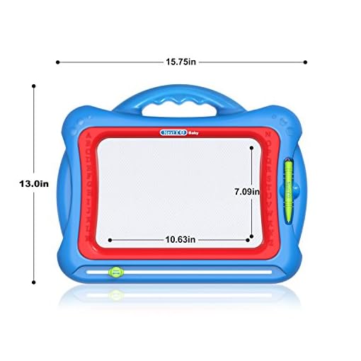 Magnetic Drawing Board for Kids, Geekper 16 Inch Magnet Drawing Pad with 5 Stamps, Educational Writing Painting Pad… - Image 3