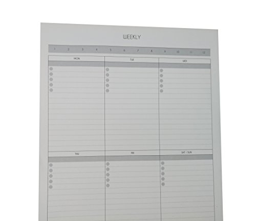 EIKS A4 Size Daily Schedule Planer Pads Planning Organizer Tear-Off Sheets for Dates Notes (Weekly)