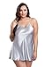 iCollection Women's Plus Size Satin Mini Chemise
