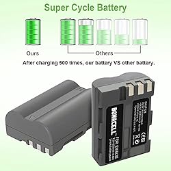 Bonacell EN-EL3E Battery(2 Pack) 2000mAh and LCD