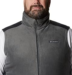 Columbia Men's Steens Mountain Vest, Grill/Black, 5X