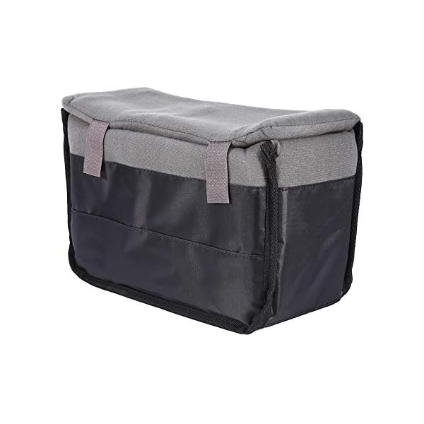 Maranon Gepolsterte Kameratasche, tragbare DSLR-Kameraobjektive Protector Divider Case mit einfacher Trennwand, weich, feuchtigkeitsbeständig, stoßfest, 28 × 14 × 18 cm – Bild 5