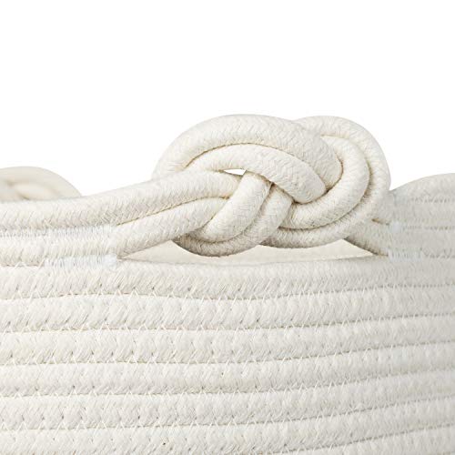 UBBCARE Large Cotton Rope Laundry Basket Woven Blanket Basket Baby Laundry Hamper Toy Storage Bin 18" x 14"
