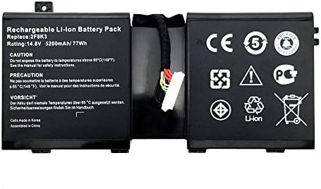 SKYSTYLE New 14.8v 77wh 02F8K3 Replacement Laptop Battery for DELL Alienware M17 R5 M18X R3 2F8K3