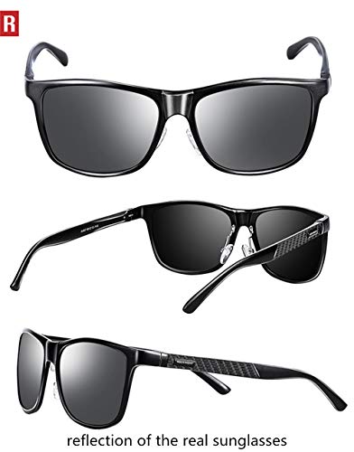 image for ROCKNIGHT HD Polarized UV Sunglasses for Men Silver Mirrored Sunglasse