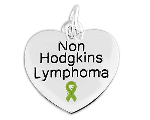 Non-Hodgkin's Lymphoma Awareness Large Heart Charm in Bag (1 Charm - Retail)