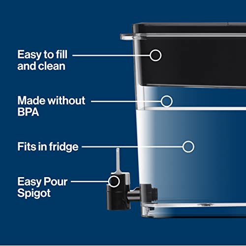 Brita XL Water Filter Dispenser for Tap and Drinking Water with 1 Elite Filter, Reduces 99 of