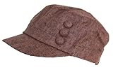 Women's Tweed Military Cadet 3 Button Hat W/Floral Lining (One Size)