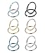 Thunaraz 6 Pairs Non Pierced Stainless Steel Fake Nose Ring Septum Lip Helix Cartilage Tragus Ear Clip Hoop Rings 20G