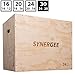 iheartsynergee 3 in 1 Plyometric Box for Jump Training and Conditioning. Wooden Plyo and Soft Plyo Box All In One Jump Trainer. Sizes 30/24/20, 24/20/16, 20/18/16, 16/14/12