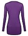 Ninedaily Women V Neck Tunics Ruffles Long Sleeve Draped Shoulder Blouse Tops