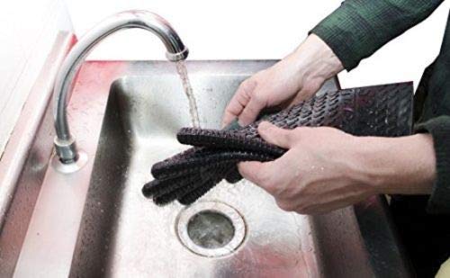 Grill Pigs BBQ Oven Gloves Heat Resistant Oven Mitts Lifetime Replacement Silicone Kitchen Gloves for Grilling or Cooking Waterproof Pot Holder Best Barbecue Hot Food Handling Set of 2