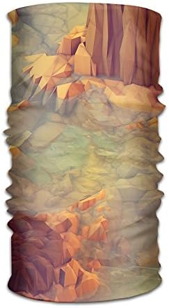 Low Poly Mountain DIY Pattern Headband Bandana Mask Sports Seamless Breathable Hair Band Turban For Workout, Fitness, Running, Cycling, Yoga