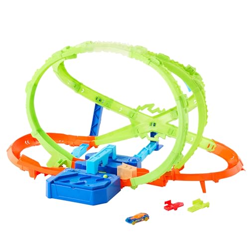 Hot Wheels Stunt Tracks Hypersphere Pista de Choques y Coche