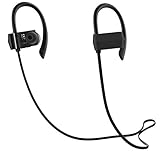 Bluetooth Headphones with Mic,Hd Stereo Headsets,Wireless Sport Earbuds,Ergonomic Earphones,Porter stable,Sweatproof,Workout for Smartphones & Tablets (Black)