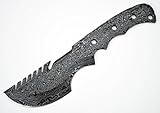 Whole Earth Supply Tactical Tracker Damascus Large Carbon Steel Blank Blade Survival Knives Knife Making