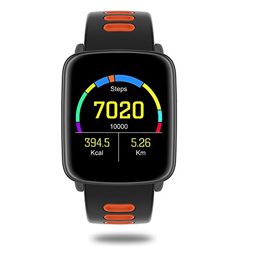 Fitness Tracker, IP68 Waterproof Smart Watch with Heart Rate Monitor Calorie Steps Counter Sleep Monitor for IOS & Android